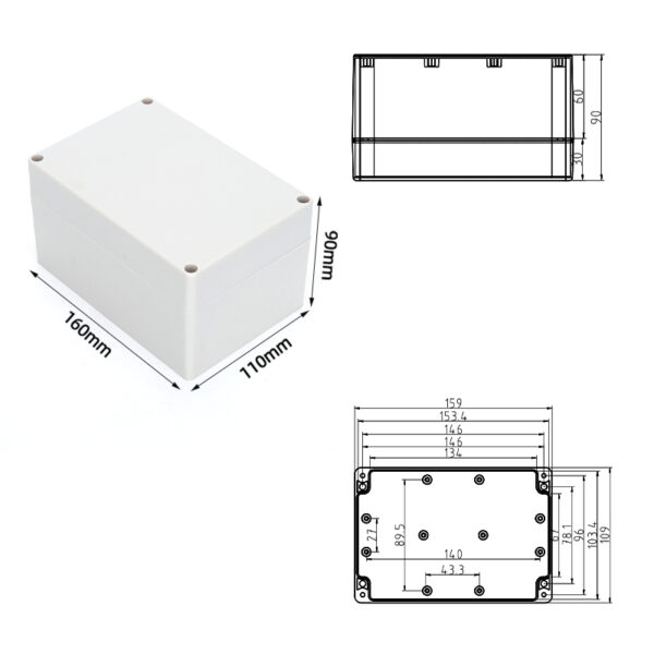 F22-90 ，160*110*90mm ABS IP65 Waterproof Plastic Junction Enclosure/Box - Image 7