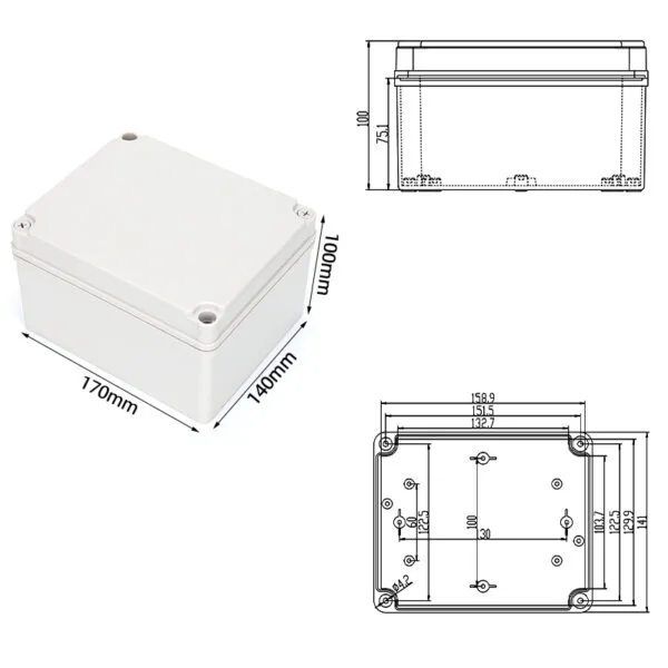 170*140*100mm ABS IP67 Waterproof Plastic Junction Enclosure/Box – Bild 4