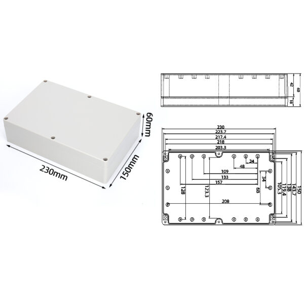 F15-60, 230*150*60mm ABS IP65 Waterproof Plastic Junction Enclosure/Box - 이미지 7