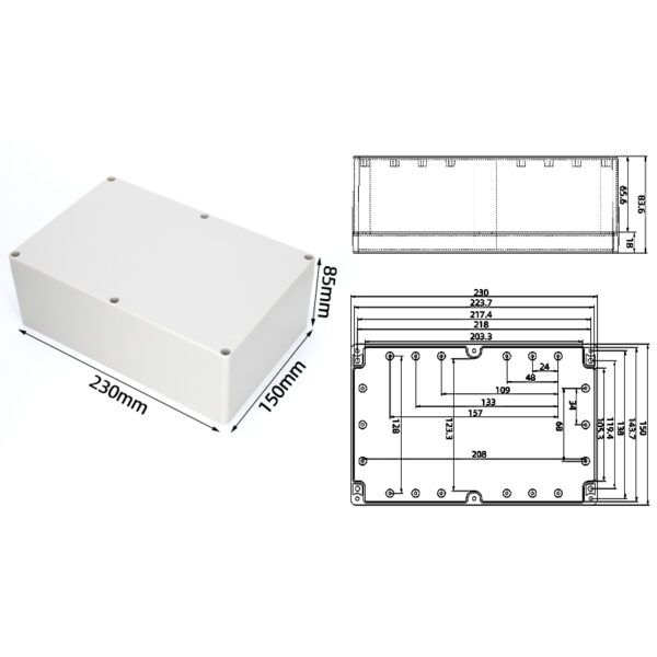 F15-85, 230*150*85mm ABS IP65 Waterproof Plastic Junction Enclosure/Box - 이미지 6