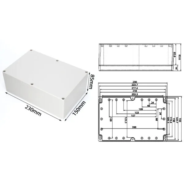 F15-85, 230*150*85mm ABS IP65 Waterproof Plastic Junction Enclosure/Box - immagine 6