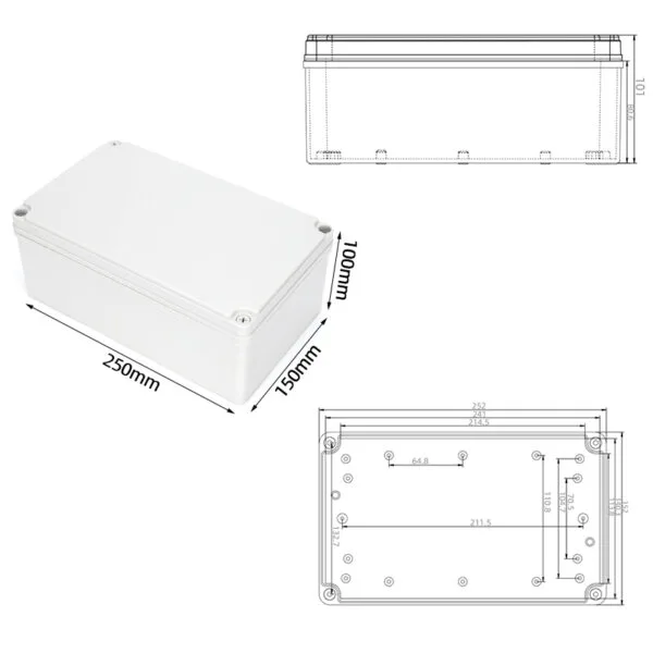 250*150*100mm ABS IP67 Waterproof Plastic Junction Enclosure/Box – Bild 6