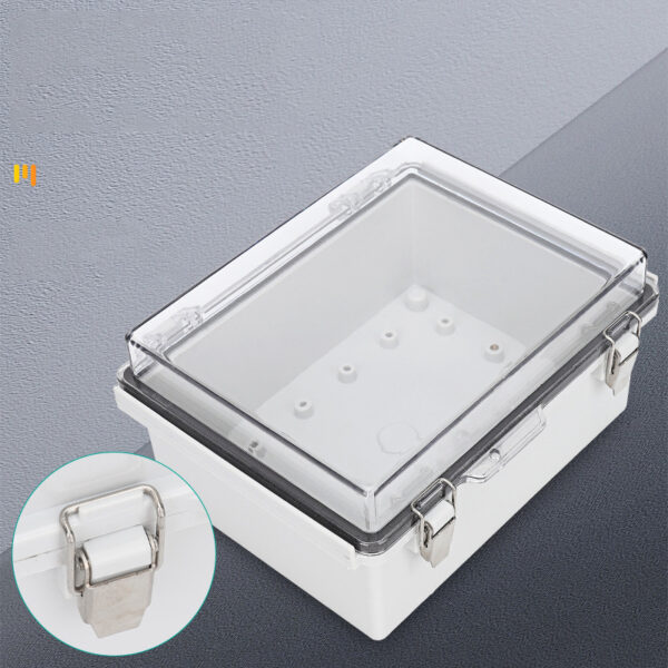 Full size ABS Waterproof Plastic Project Hinged Box IP67 Stainless Steel Buckle type Enclosure With Mounting Plate And Bracket - immagine 9