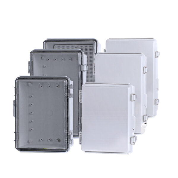 Full size ABS Waterproof Plastic Project Hinged Box IP67 Stainless Steel Buckle type Enclosure With Mounting Plate And Bracket - immagine 7