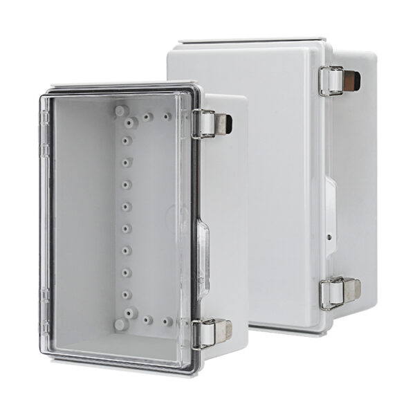 Full size ABS Waterproof Plastic Project Hinged Box IP67 Stainless Steel Buckle type Enclosure With Mounting Plate And Bracket - immagine 4