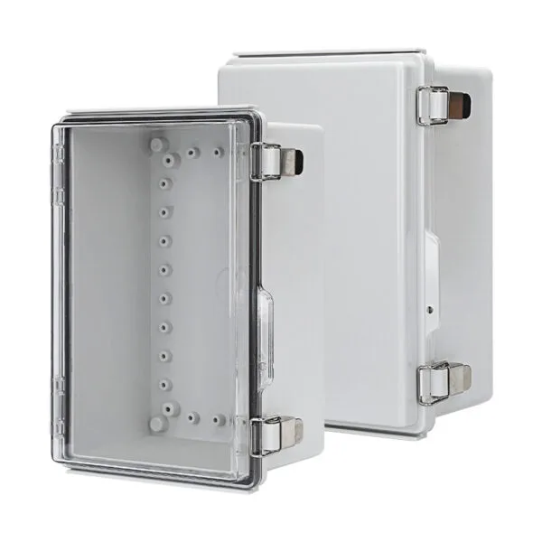 Full size ABS Waterproof Plastic Project Hinged Box IP67 Stainless Steel Buckle type Enclosure With Mounting Plate And Bracket - Görsel 4